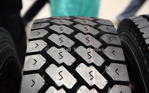 Tire treads, close view