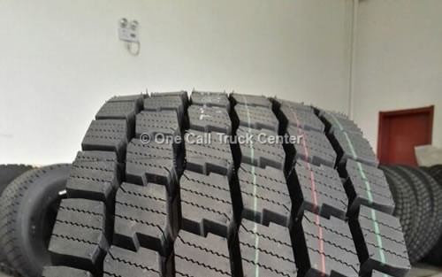 Tire treads, close view