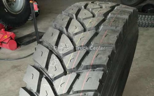 Tire treads, close view