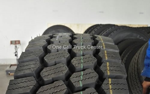 Tire treads, close view