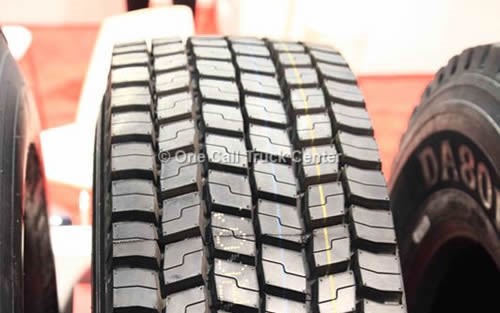 Tire treads, close view